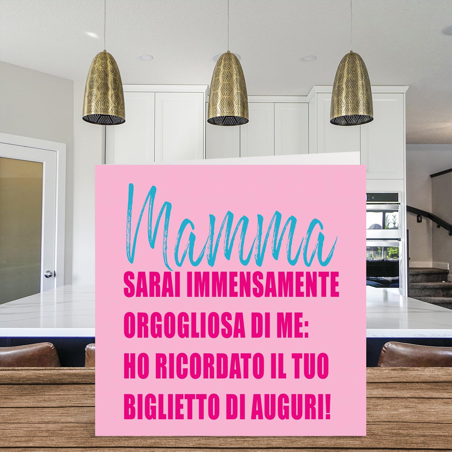 Biglietto di auguri per la festa della mamma e del papà con orchidea - divertente, gioco di parole - Italia