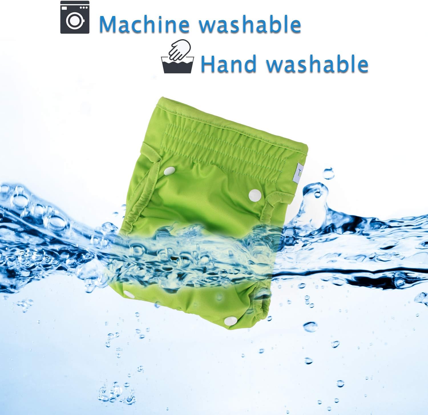 Teamoy Reusable Female Dog Diapers with Inserts (Pack of 4), Doggie Diaper Liners Period Pants for Dogs in Heat & Incontinence, Super-Absorbent, XL