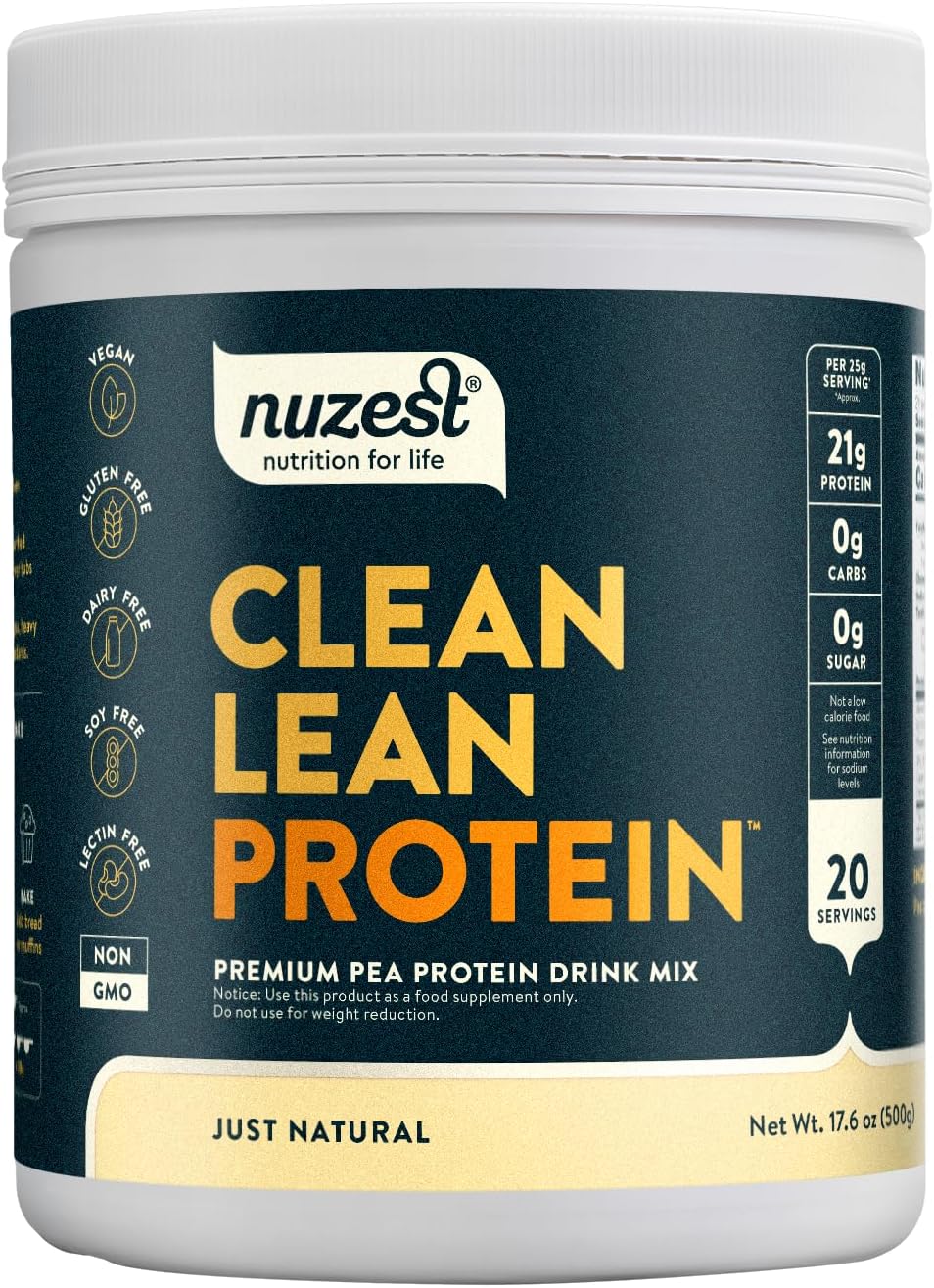 Nuzest - Clean Lean Protein Just Natural 17.6 Oz. 159323