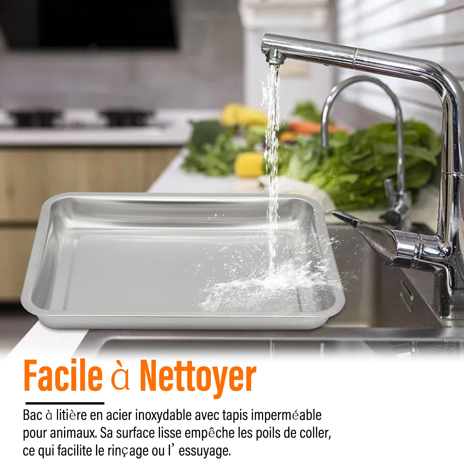 Mangeoire à Foin Pour Lapin 3-en-1 Avec Tapis Imperméable et Bol d'Eau