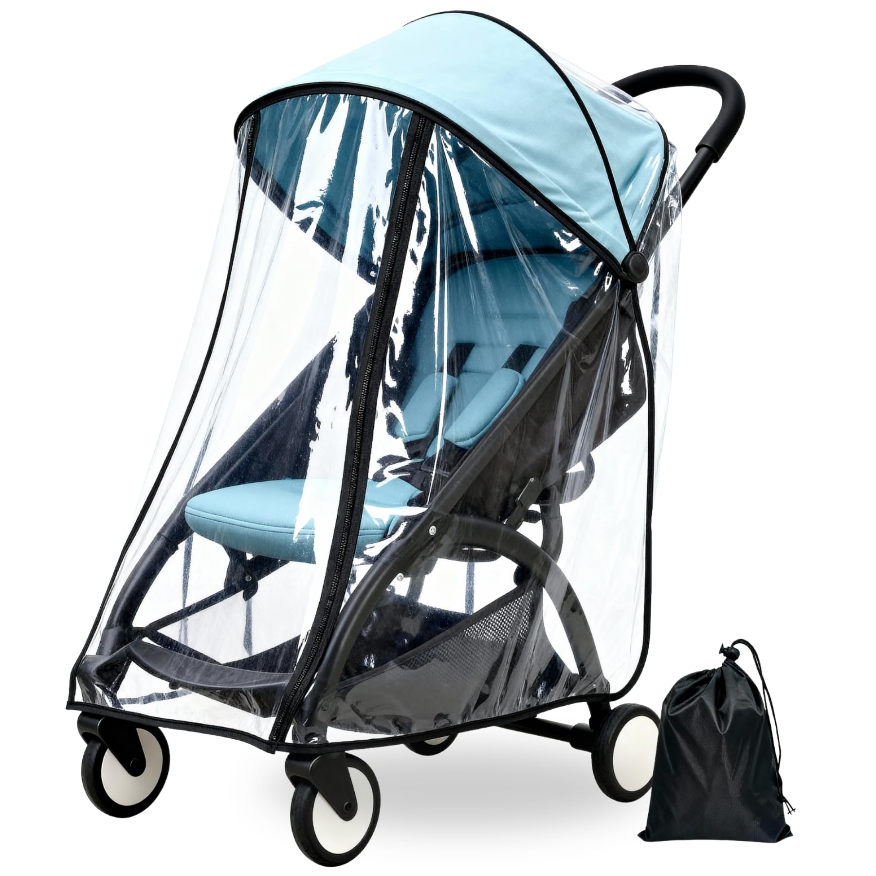 Lusinus Stroller Rain Cover – Thick EVA Waterproof Windproof Canopy Compatible with YOYO – Breathable with Side Vents – Includes Oxford Waterproof