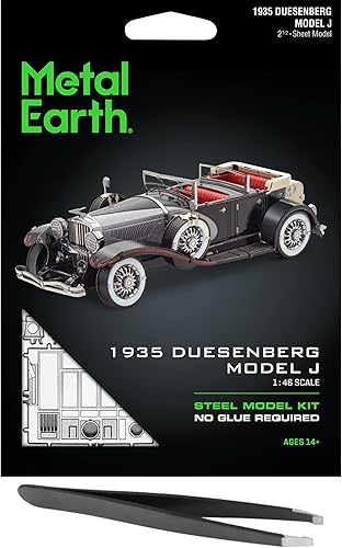 Metal Earth Fascinations 1935 Duesenberg Modelo J 3D Kit de modelo de metal con pinzas