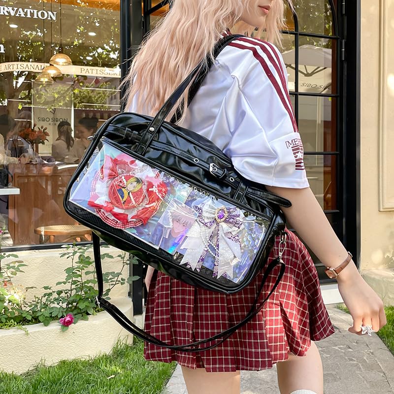 Image of TTCAYU Ita Bag Crossbody kawaii Pin Display Bag with Insert Ita Messenger Bags Japanese Handbag Shoulder JK Purse for Girl