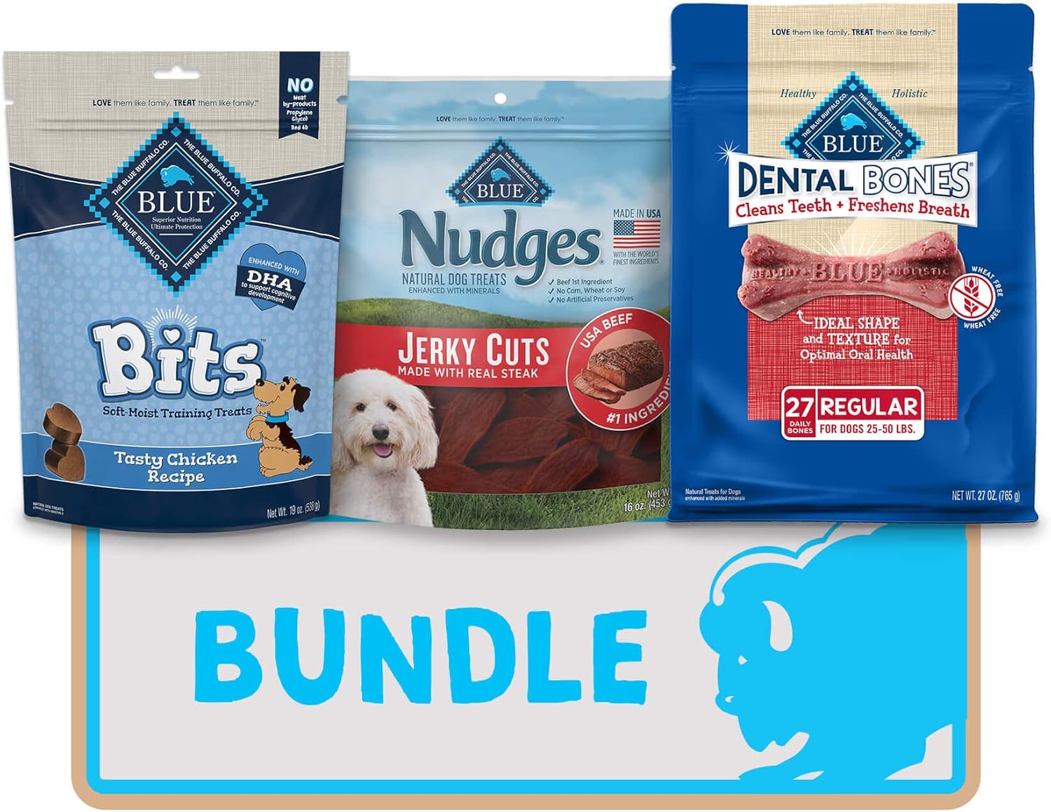 Blue Buffalo Dog Treats Variety Bundle