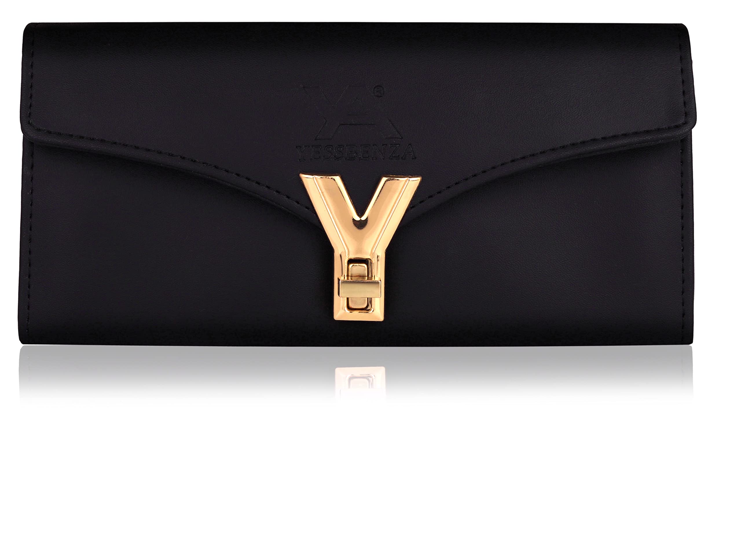 YESSNENZA Faux Leather Ladies Premium Stylish Latest Womens Clutch Wallet Purses/with Phone Pockets (Y Black) (B0BZ9KH5V4) Amazon Price History, Amazon Price Tracker