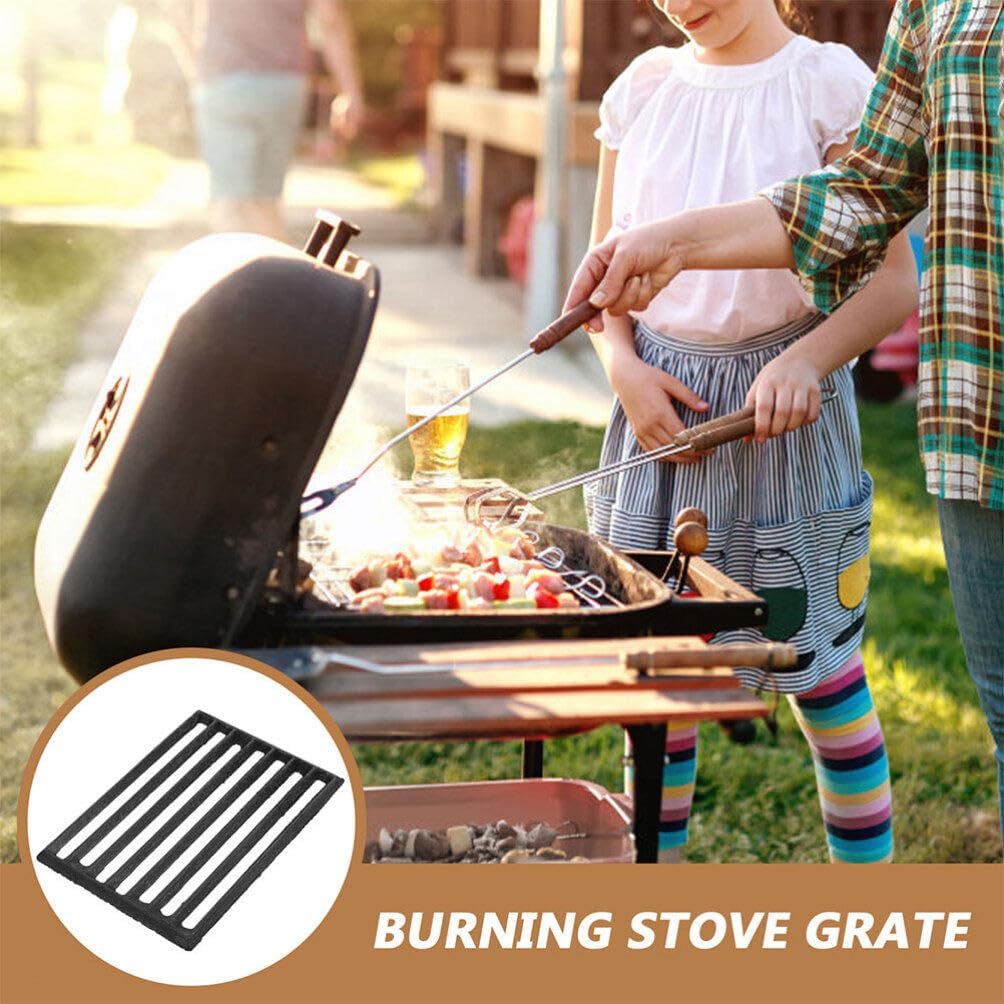 POPETPOP Iron Fire Grate for Stove and Barbecue Fireplace Grate for Outdoor Camping and Indoor Use for Grilling Meat Vegetables
