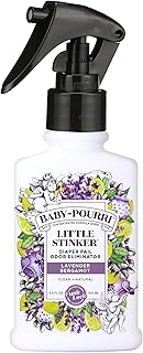 Baby-Pourri Little Stinker Diaper Pail Deodorizer Spray, 3.4 Fl Oz, Up to 150 Uses, Odor Freshener with Essential Oils, Nursery Essentials, Lavender, Bergamot, Eucalyptus & Vanilla Scent