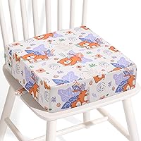 Vista 5 de Asiento elevador para mesa – PU impermeable fuerte apoyo asiento elevador para mesa de comedor, silla elevadora portátil con correas elásticas