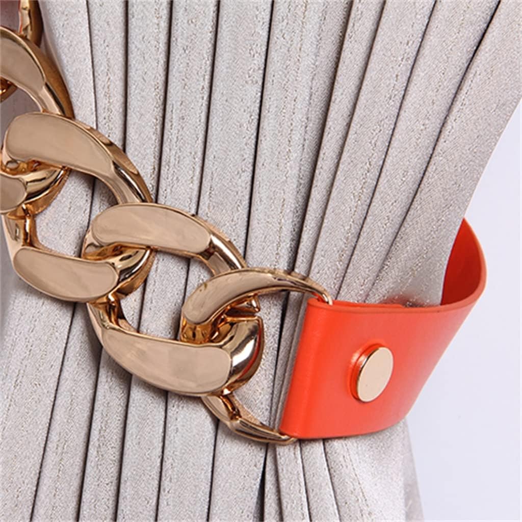 FMURY Curtain Tie Decoration Tie Versatile Curtain Buckle Leather Metal Tie Curtain Decoration Accessories(E)