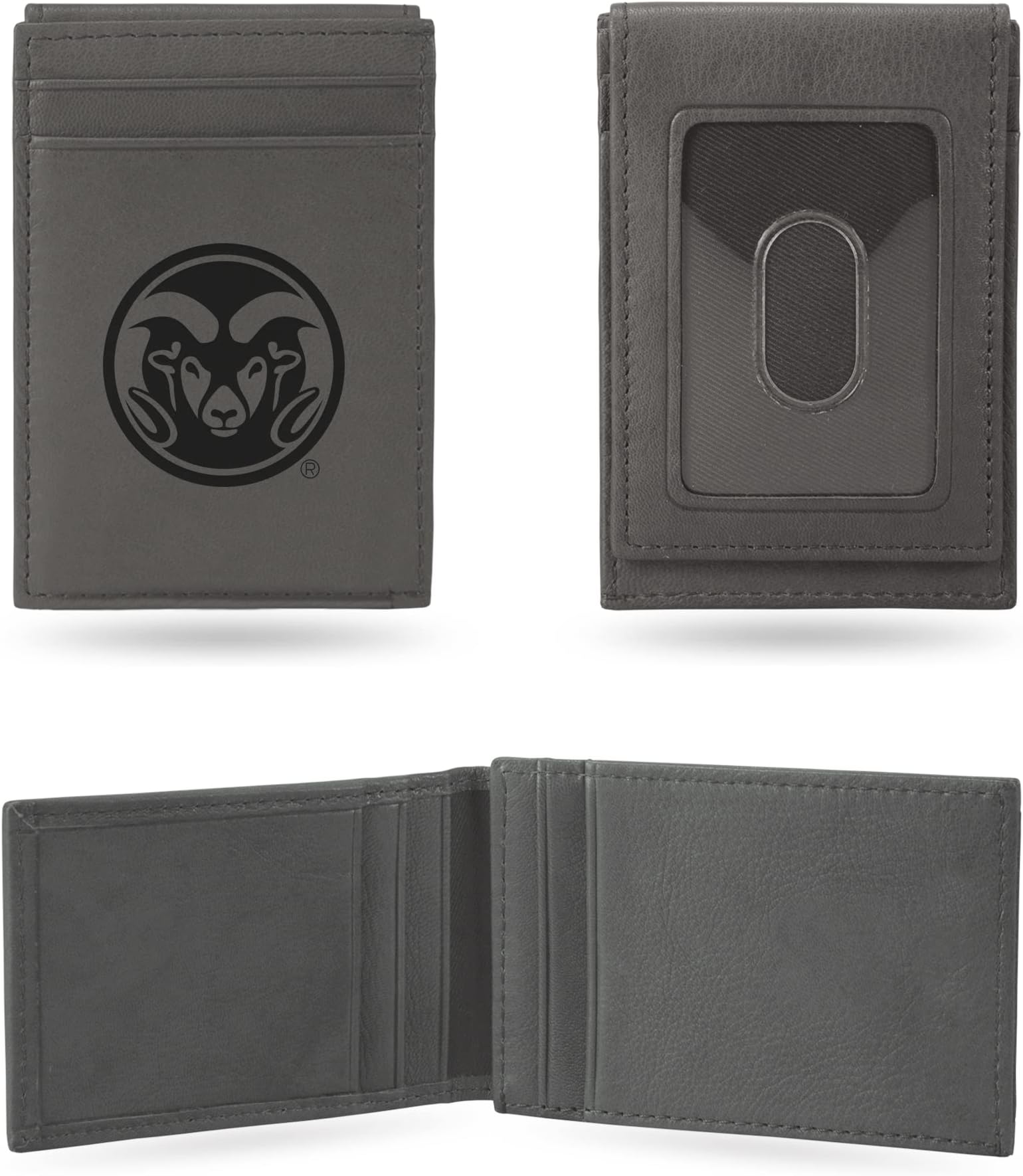 Rico Industries NCAA Laser Engraved Front Pocket Wallet - Compact/Comfortable/Slim