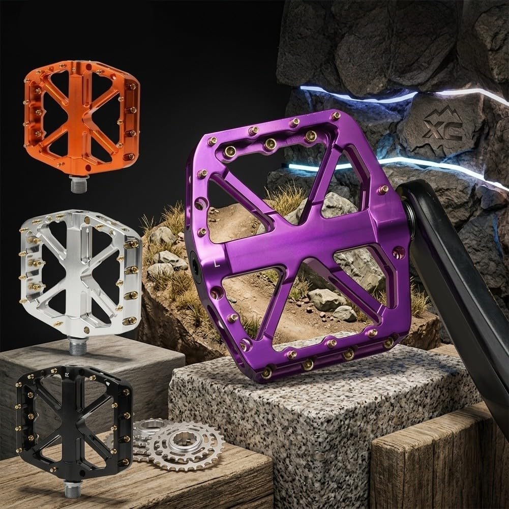 Pedali MTB Alluminio Leggeri Antiscivolo Spiked
