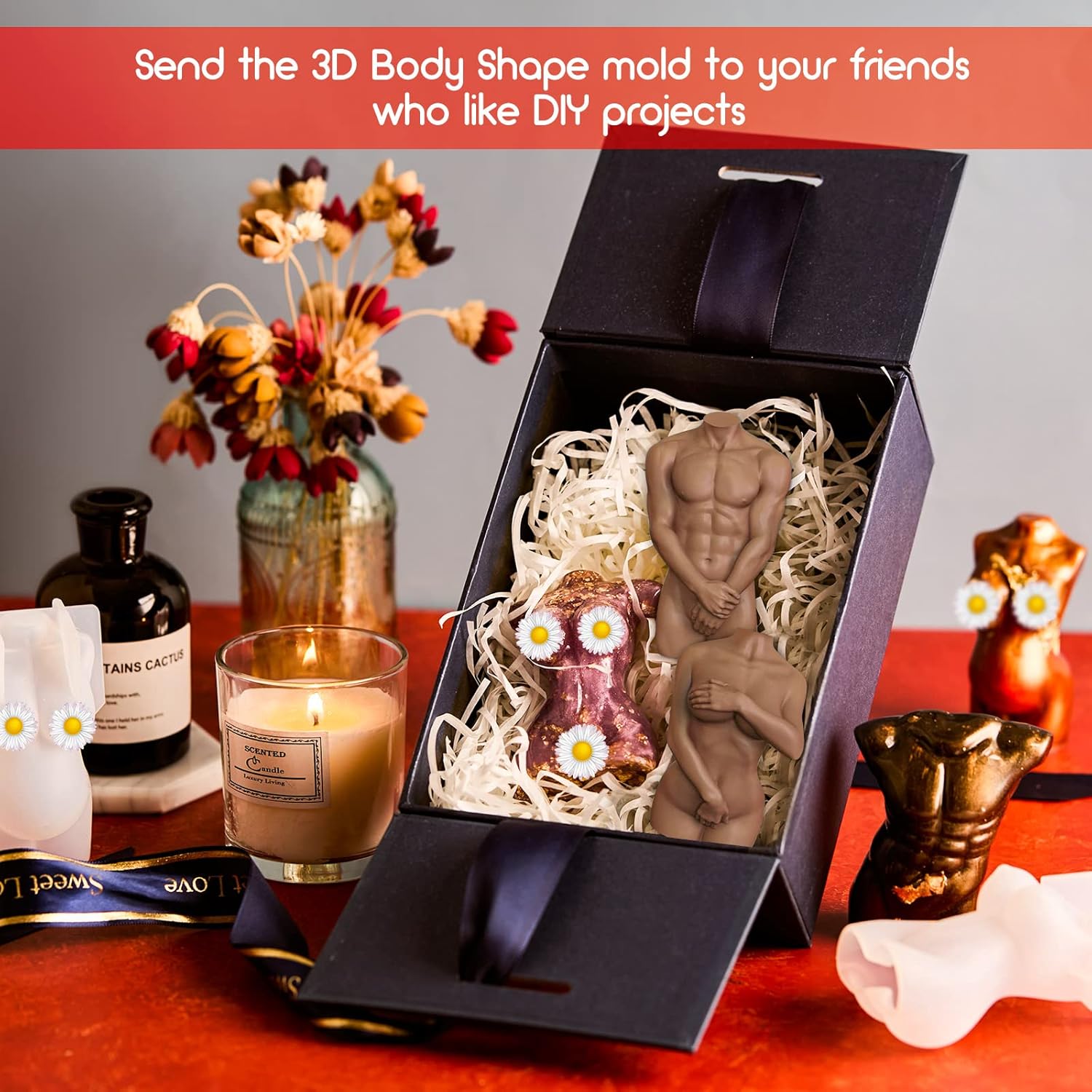 Buy 5 Pieces Candle Mold Goddess Mold Woman Mold Female Candle Mold for Soy Wax, Plaster Resin