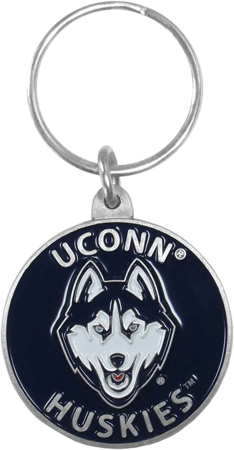 NCAA Siskiyou Sports Fan Shop UCONN Huskies Carved Metal Key Chain One Size Team Color
