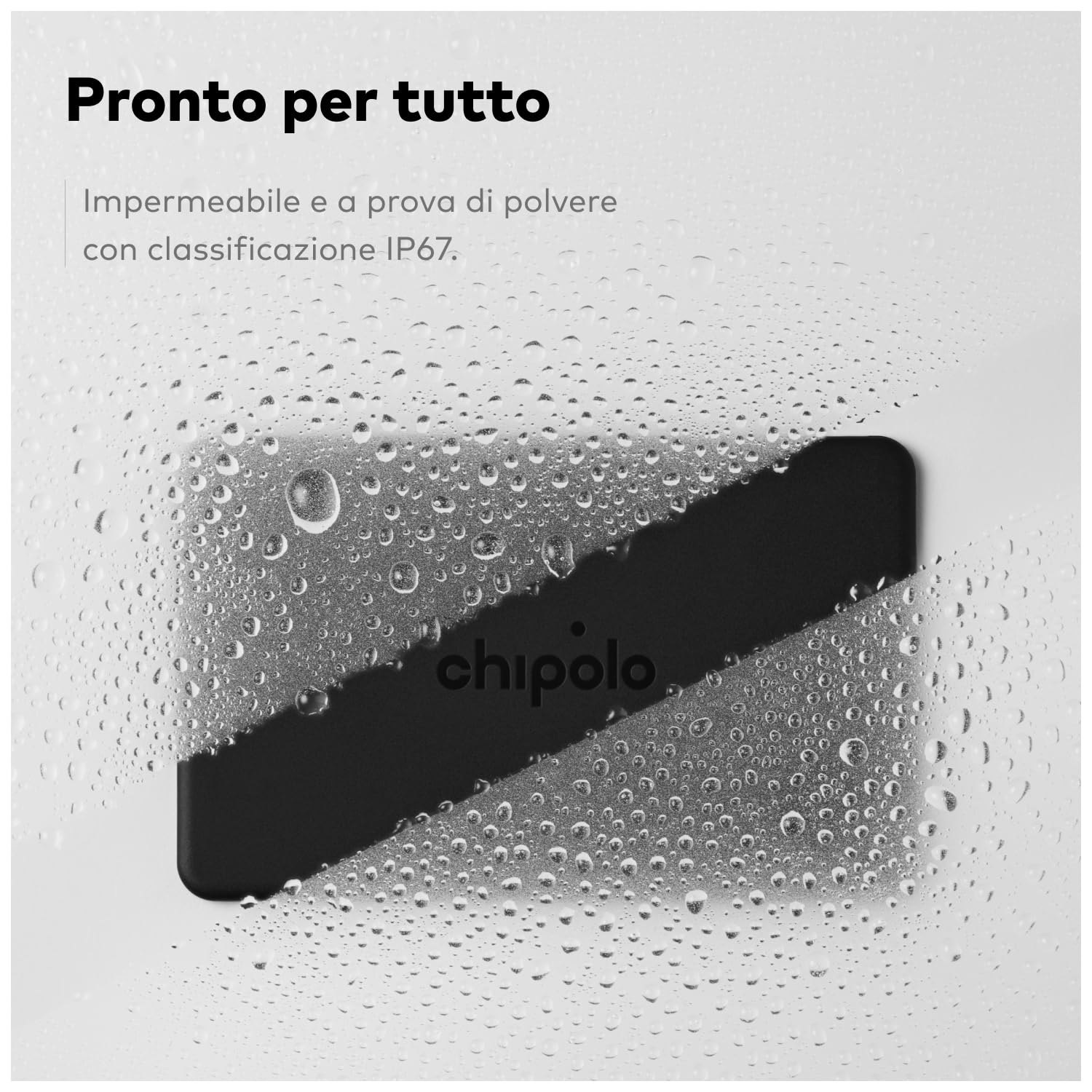 Chipolo CARD Localizzatore Bluetooth Ricaricabile per Portafogli Passaporti Dov’è Apple Trova Google Android