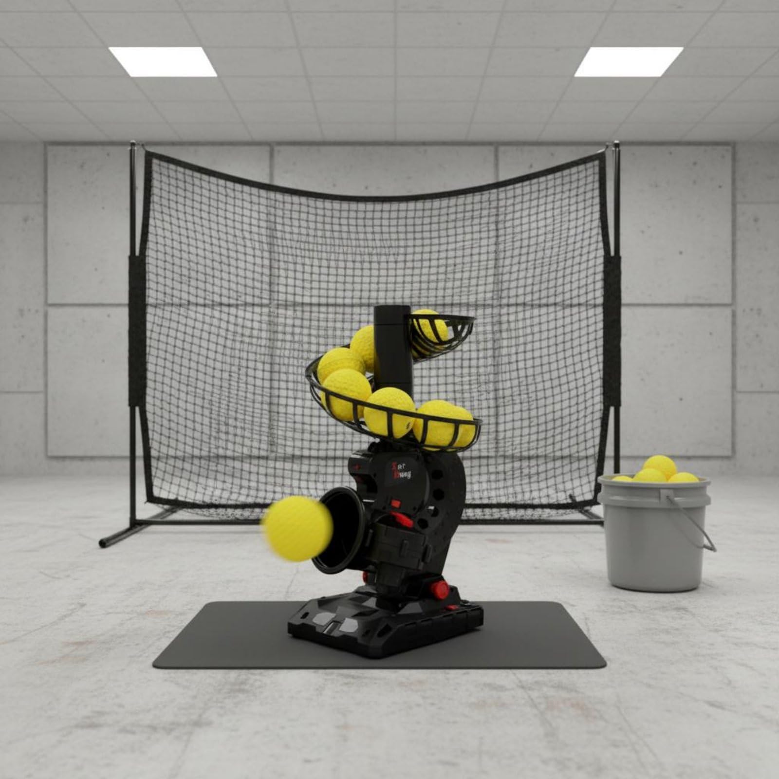 Macchina Lanciapalle da Baseball Macchina da Lancio Allenamento Lanciatrice Automatica Dispositivo per Battuta con Alimentazione Continua Materiale