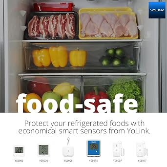 Smart Wireless Temperature Sensor/Humidity Sensor Wide Range (14 to 122 Degrees) for Fridge Monitoring Pet Cage/Tank Monitoring, Smartphone Alerts, Compatible with Alexa IFTTT - Hub Included