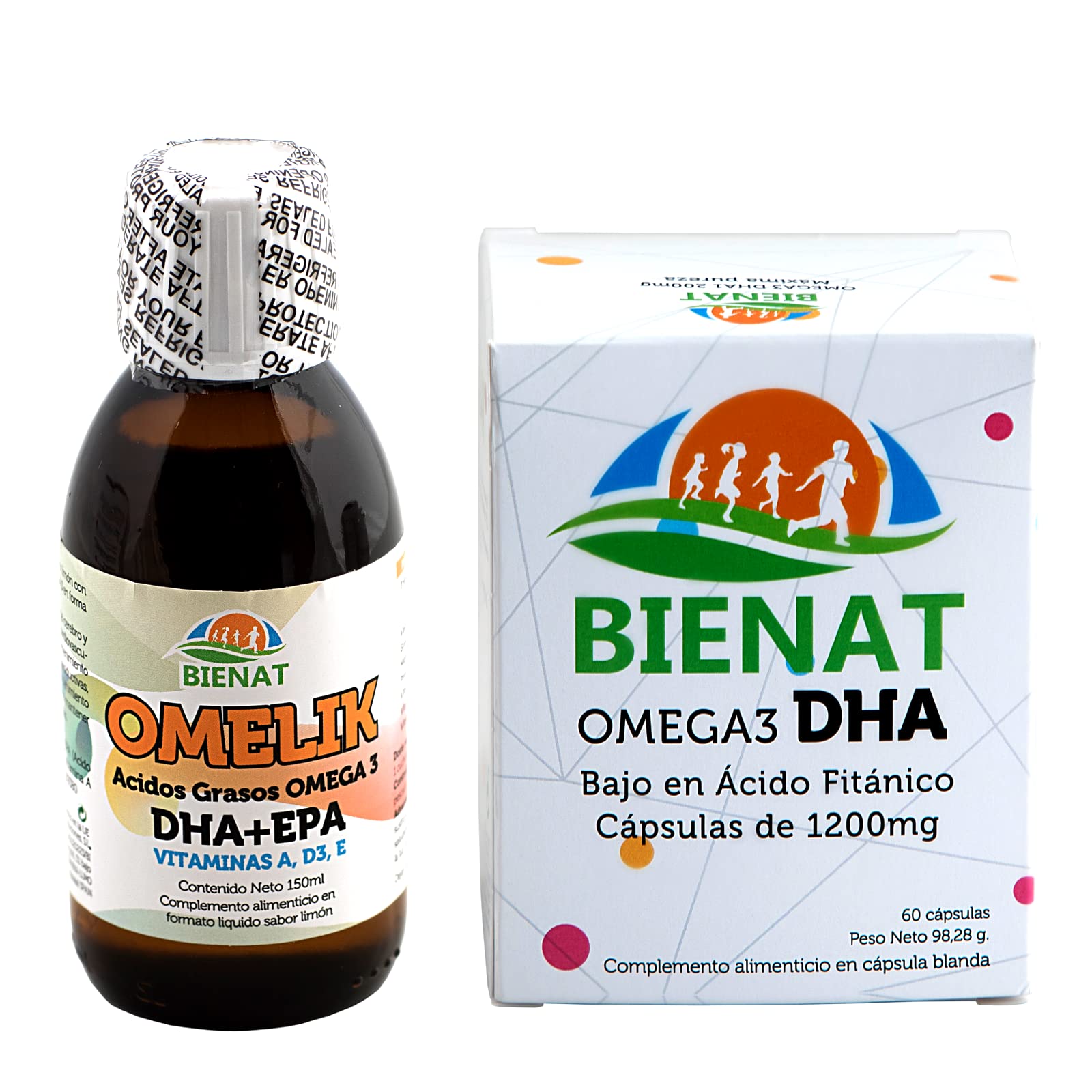 PACK Omega 3 DHA y EPA y Multivitaminas Formato Líquido - Fortalecimiento Sistema Inmune (Pack Multivitaminas Líquido)