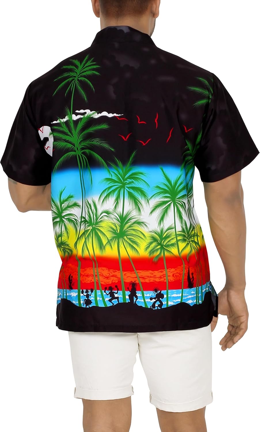 LA LEELA Men's Hawaiian Shirts Short Sleeve Button Down Shirt Mens Casual Shirts Vacation Tropical Shirts for Men Funny - Image 4