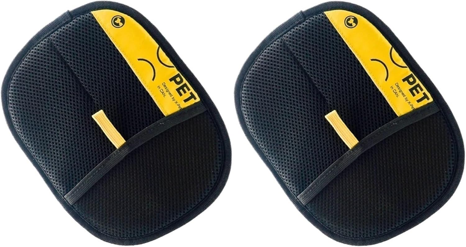 Pet Hair Remover Gloves Electrostatic for Cats Dogs, Reusable Washable Grooming Glove with 2-in-1 Lint Roller Brush - Safe Non-T(Pro-2-Pcs)