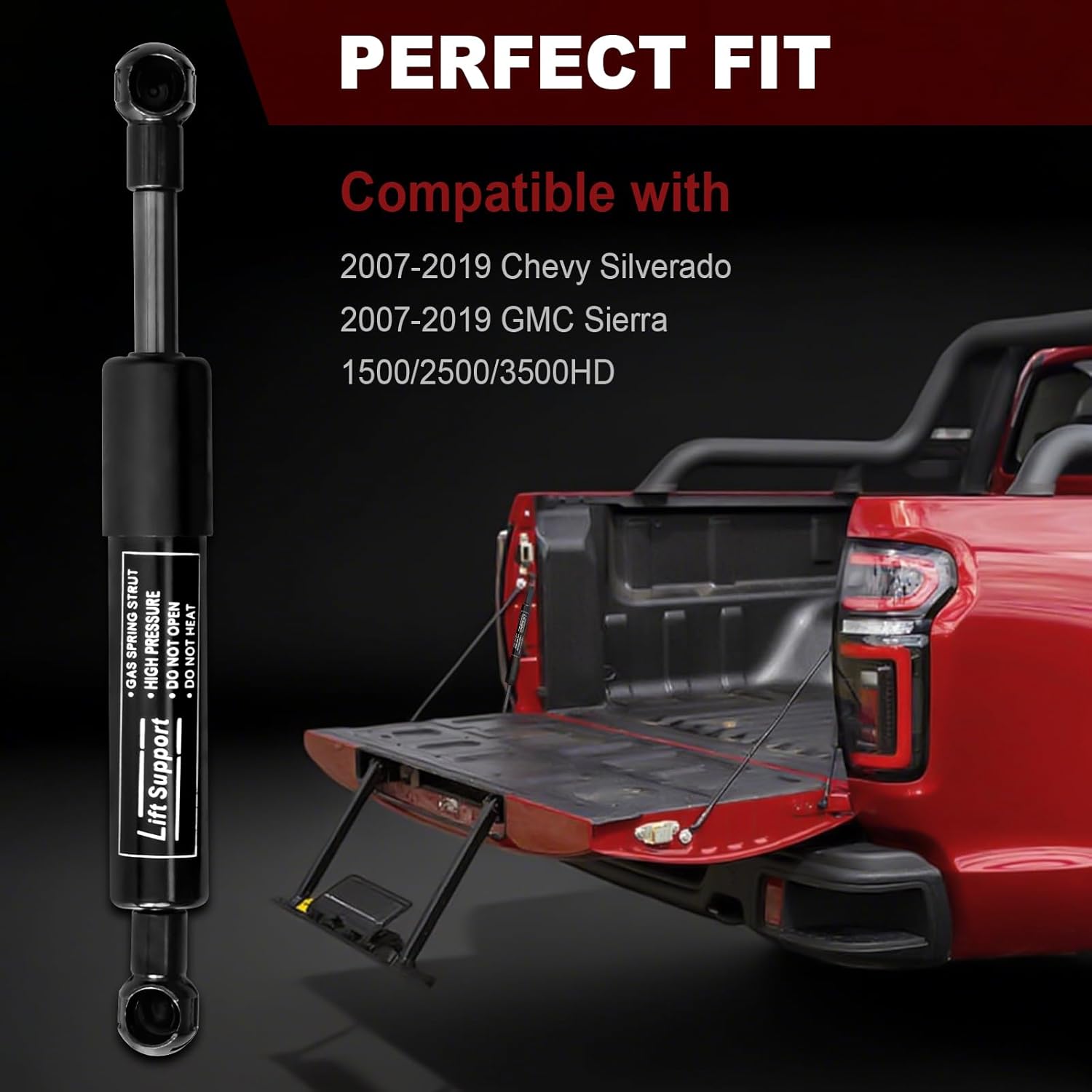 Condition photo showing Good Condition for Tailgate Damper Kit for 2007-2019 Chevy Silverado GMC Sierra 1500/2500/3500HD | Slow-Close Assist & Easy Installation