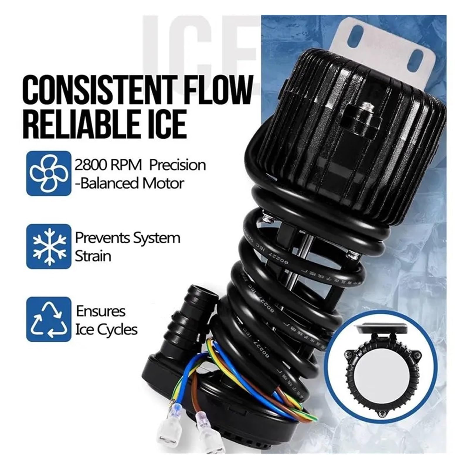 Pompe À Eau De Remplacement 220V 2W For Machines À Glaçons, Compatible For Vevor, Compatible For Scotsman, Protections Multiples