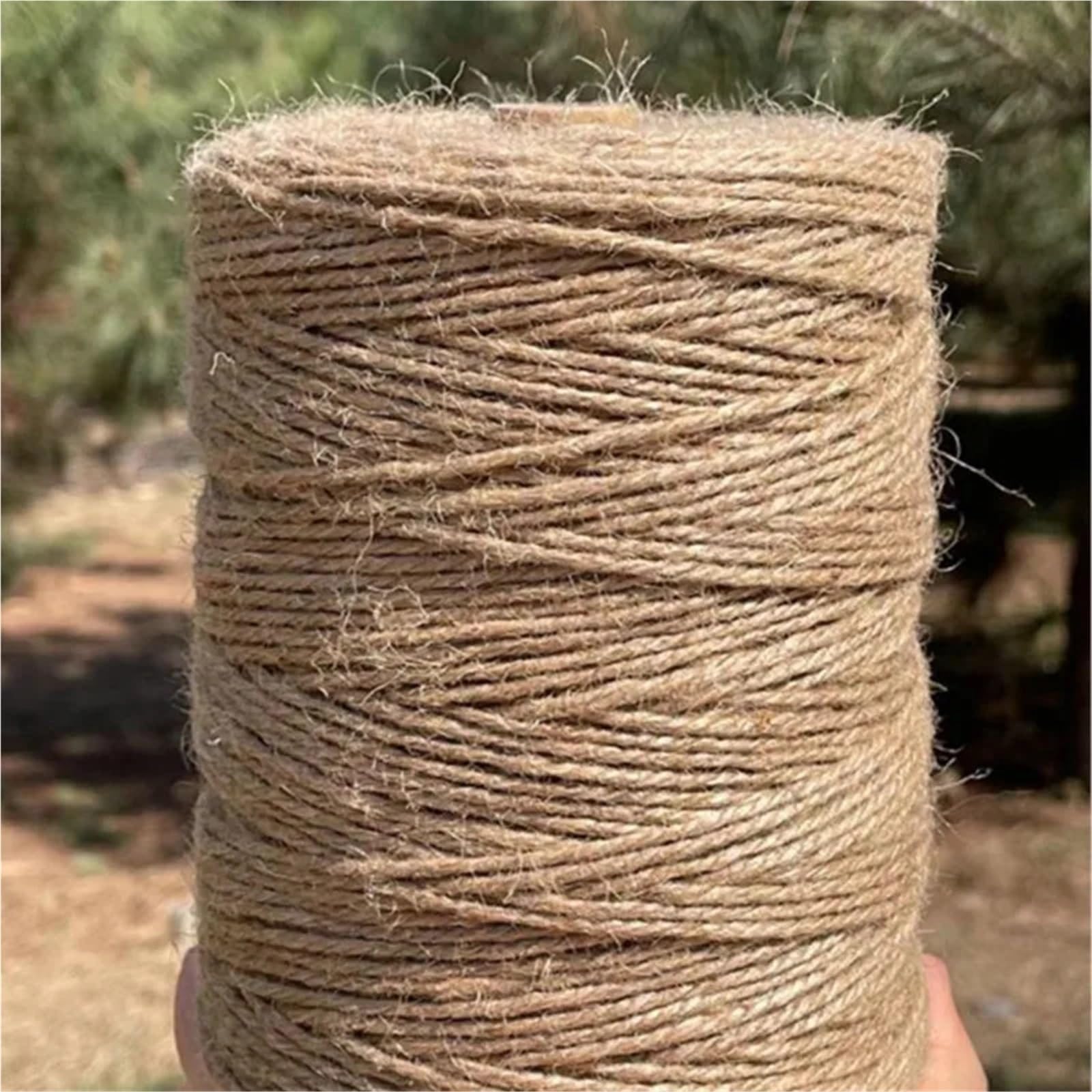 Corda Canapa Naturale 3.0mm Corda di iuta Legatura Filo decorativo fai da te Tessuta a mano Canapa 180 Metri Corde Avvolgimento Gatto Struttura arrampicata