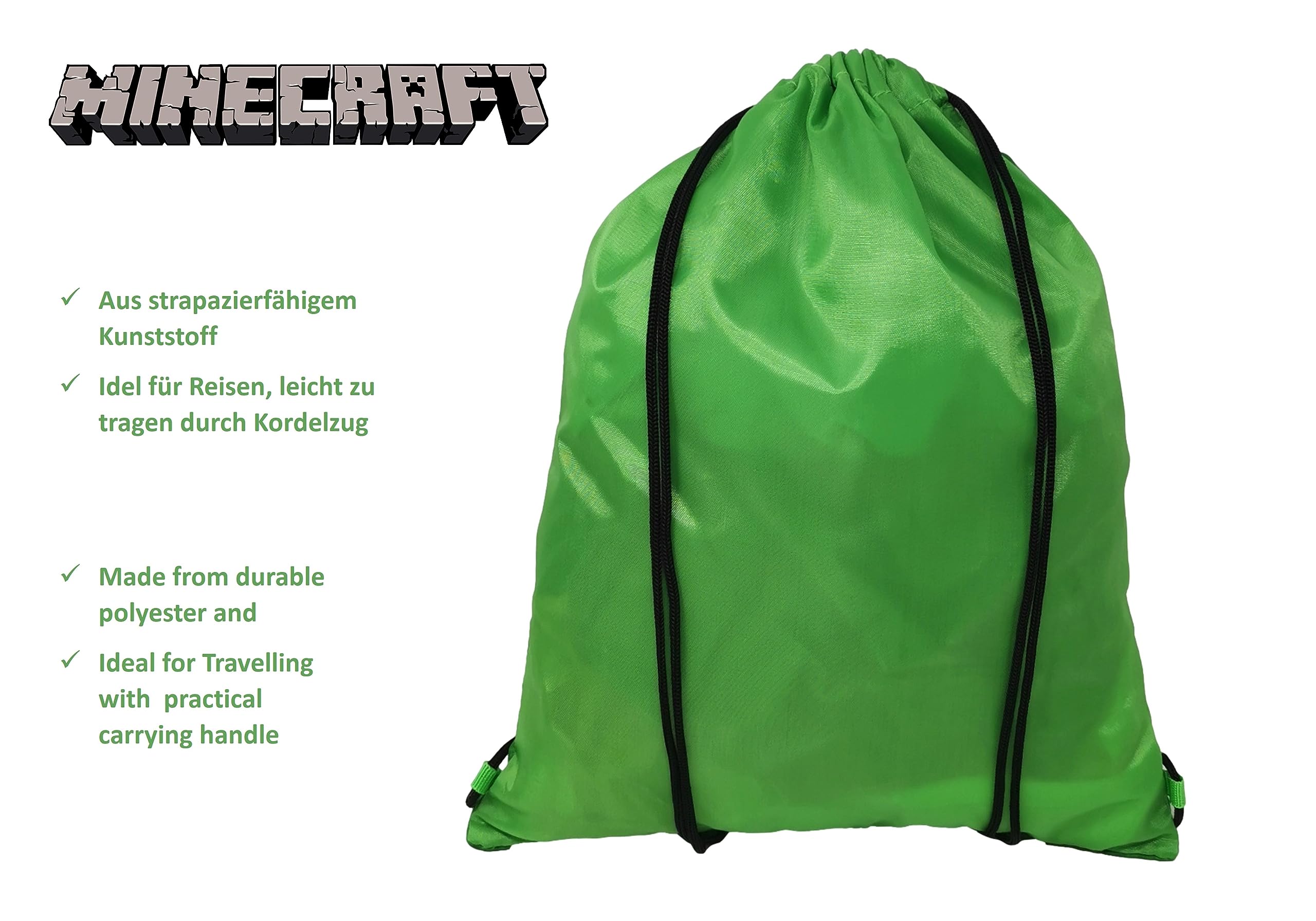 Theonoi Minecraft - Borsa da palestra, borsa da nuoto, borsa sportiva, borsa sportiva, borsa per scarpe, zaino da palestra