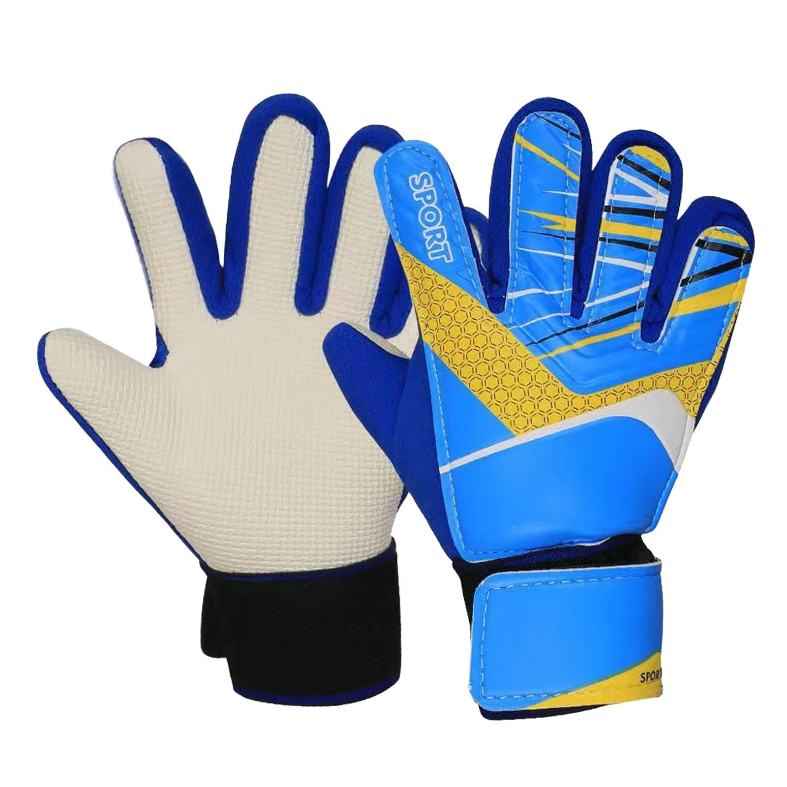 MERISHOPP Kids Football Goalkeeper Gloves Boys and Girls Sports Supplies Goalie Gloves Blue-image-48