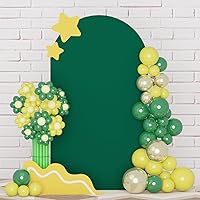 Vista 1 de FUHSY Cubierta de arco de elastano de 6 pies, cubierta de arco verde oscuro, cubiertas de arco de fondo elástico, paneles de arcos, telón de fondo