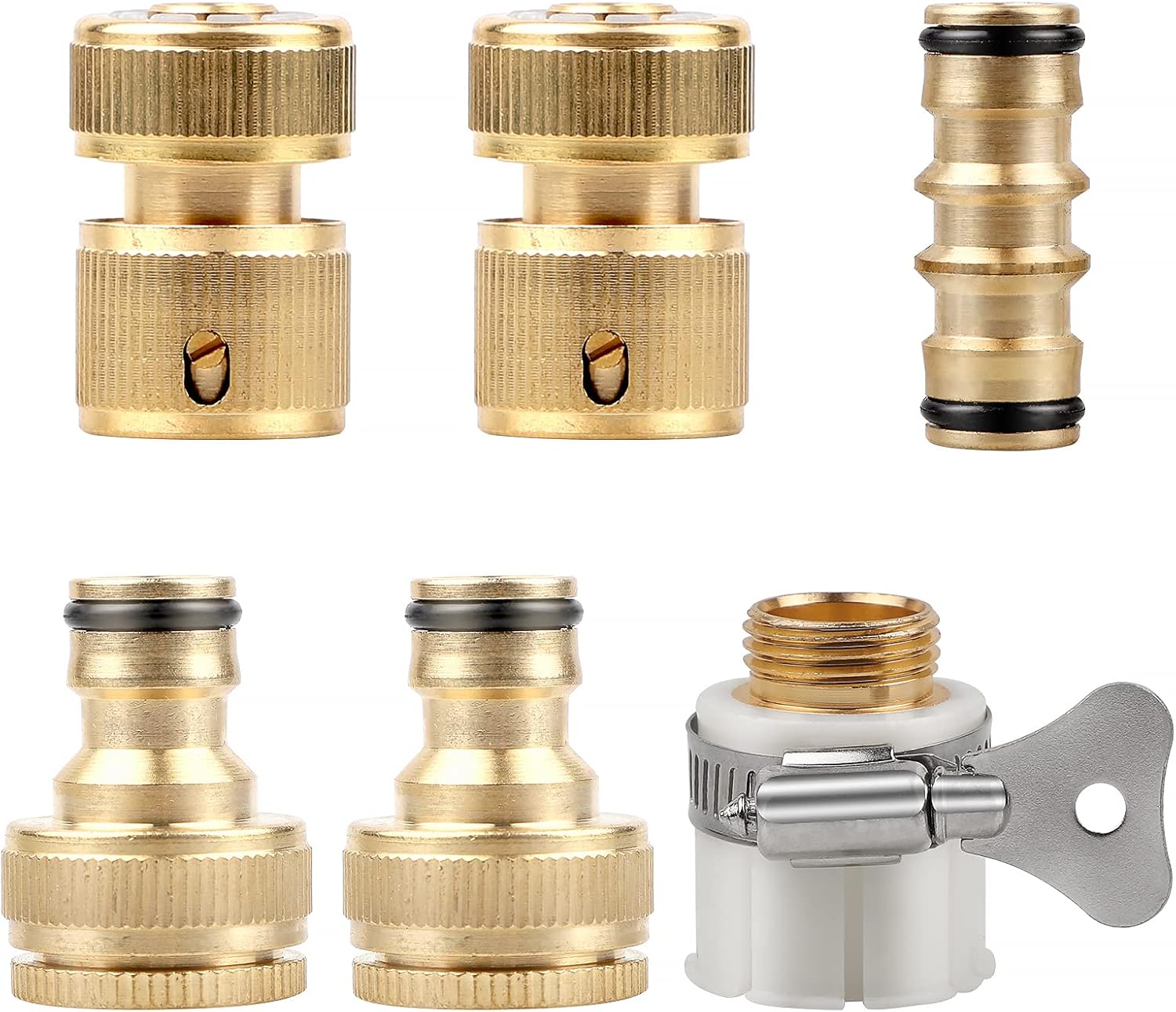 CPROSP Garden hose connection made of solid brass, contains 3 x tap