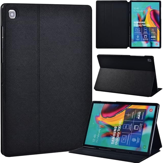 FINDING CASE Fit Samsung Galaxy Tab S5e 10.5 Leather Cover 2019 SM-T720 / T725, - PU Flip Leather Smart Lightweight Shell Stand Cover Case for Samsung Galaxy Tab S5e 10.5 2019 (black)