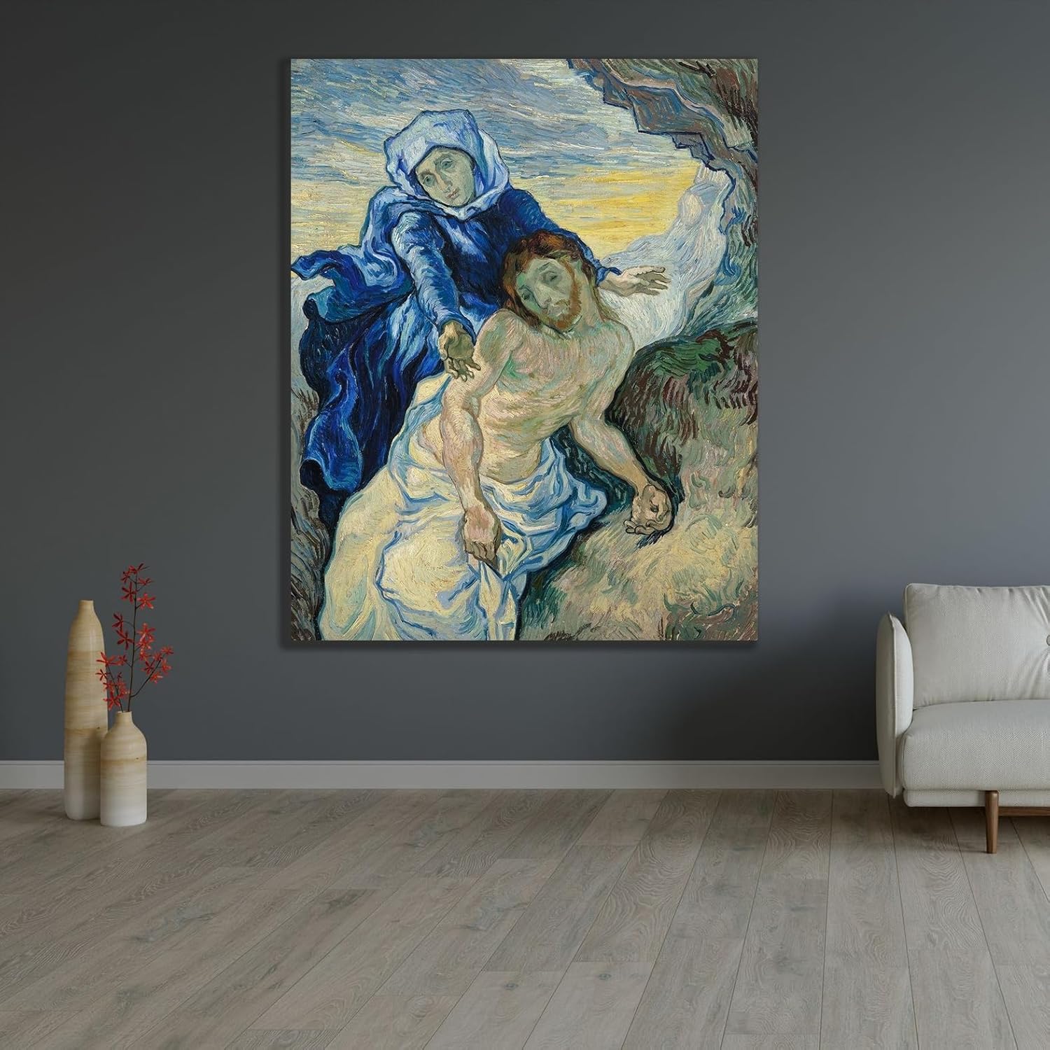 ArtDirect Pieta (After Delacroix) Unframed Art Print Giclee Poster by Van Gogh, Vincent - Ready for Framing with Customization Sizes 8x10, 11x14, 16x20, 24x30, 36x45, and 48x60 Inches
