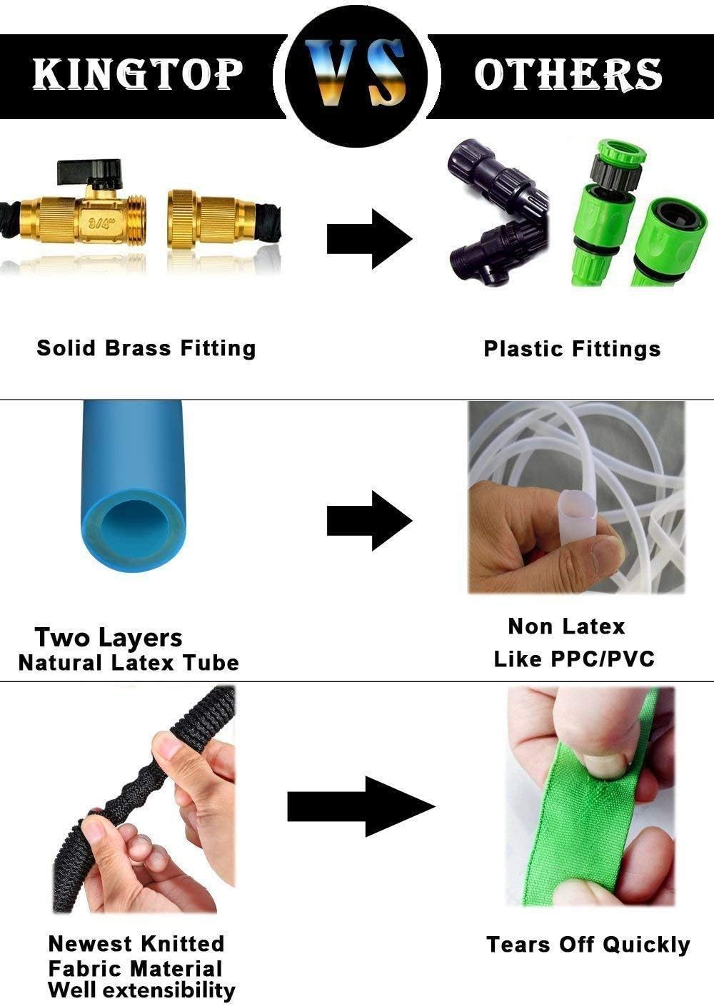 IDESION 100ft Garden Hose Pipe Expandable Magic Hose Stretch Water Hose Pipe with 9 Function Spray Gun [Updated Version]