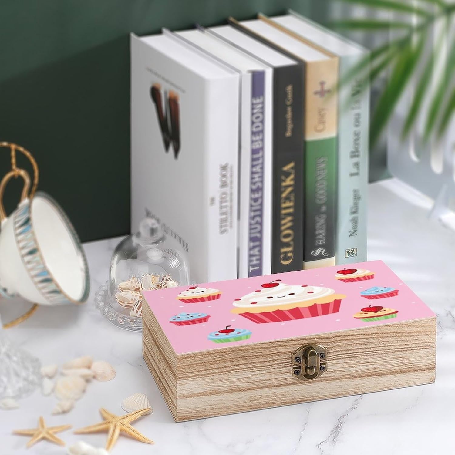 Cute Cupcake Wooden Storage Box Vintage Jewelry Box image 4