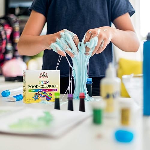Miniatura 8 de Spice Select Neon Food Colors Azul, verde, rosa, morado, 1.2 onzas