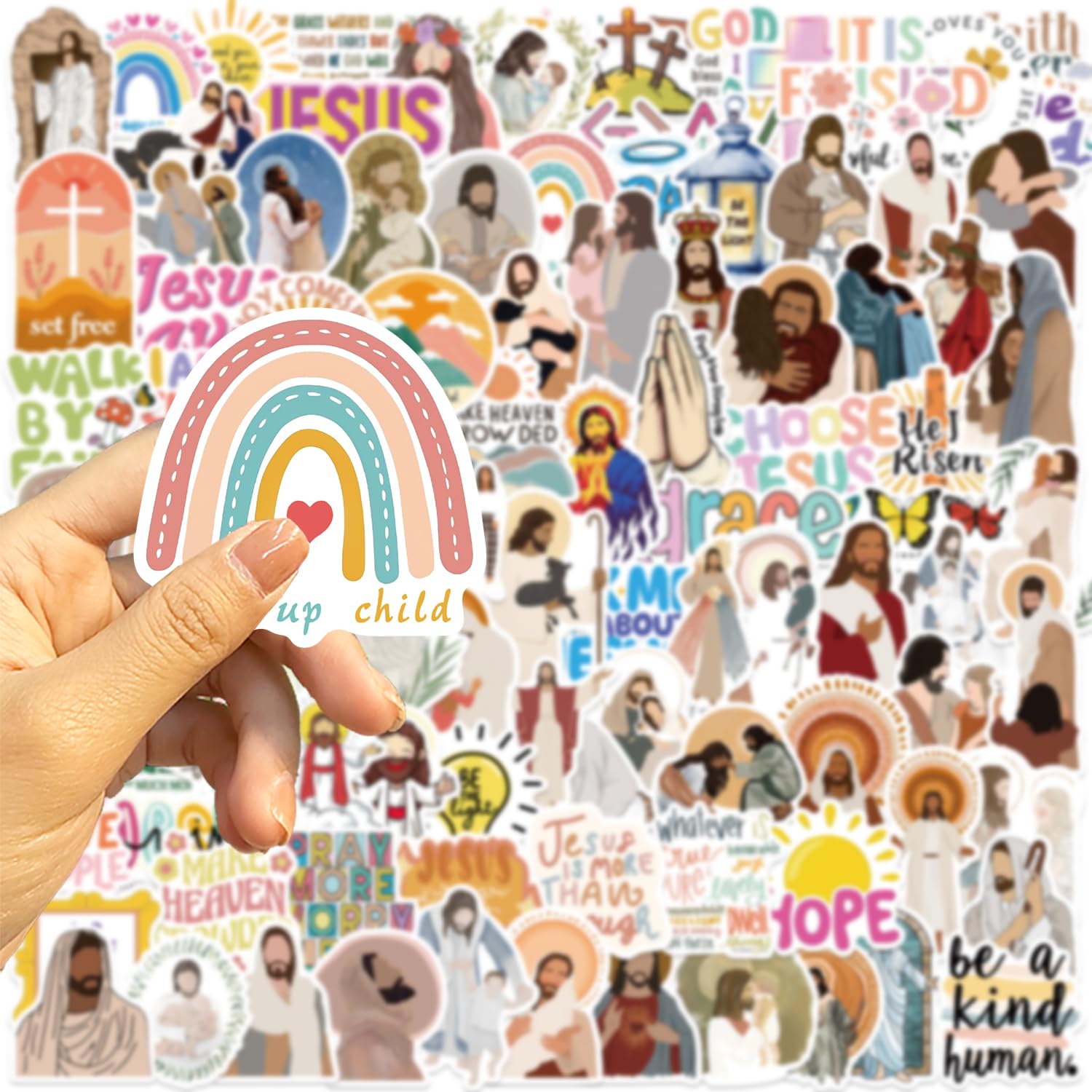 100PCS Inspirational Christian Stickers - Image 4