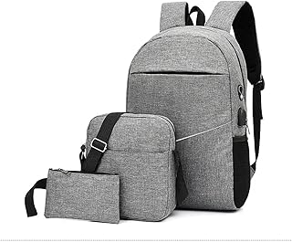 Energy Case Laptop Bag Three Piece School Backpack College Bookbag Shoulder Travel Bags for Girls and Women with a way out USB Bags for boys and men size Large Capacity