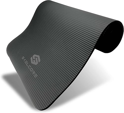 Skelcore Esterilla de ejercicio extra larga de 38 pulgadas  Alfombrillas multiusos extra gruesas antideslizantes para yoga y fitness para ejercicio