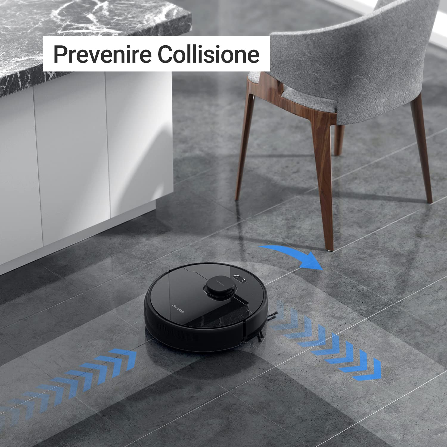 Dreame D9 Max Robot 2in1 Aspirapolvere e Lava Pavimenti, Navigazione Intelligente Mappatura Laser, Aspirazione 4000Pa polvere fino 570ml, Auton. 150 minuti, Wi-Fi, App Compatibile Alexa/Google