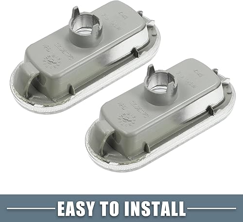 Miniatura 6 de Delantero Izquierdo Derecha Lateral Lateral Marcador Luces de Señal Cubierta de la Lente de la Lámpara Asamblea para VW Caddy 1996-2015 Blanco 1 Par