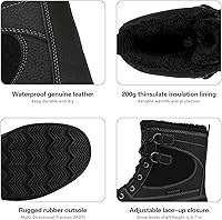 Vista 3 de NORTIV 8 Botas de nieve impermeables para hombre