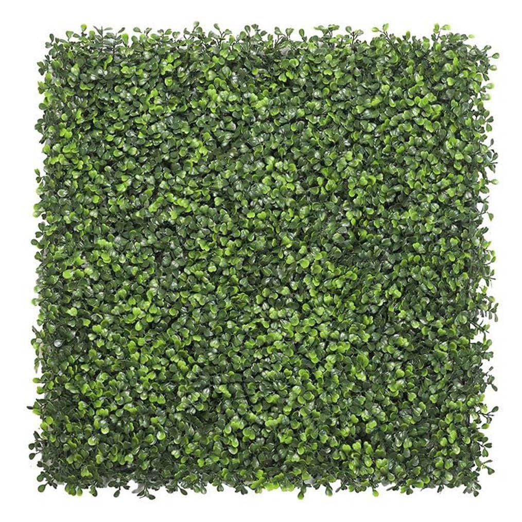 Floralcraft® 50cm x 50cm Artificial Leaves Boxwood Hedge Tile (Set of 6), Privacy Fence Screen Hedge Panels Backyard Greenery Wall Décor