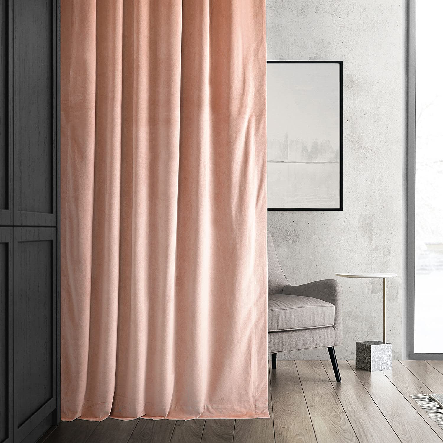 HPD Half Price Drapes Signature Velvet Thermal Blackout Curtains for Living Room 108 Inch Long (1 Panel) Rod Pocket Insulated Blackout Curtains for Bedroom Window Curtains 50W x 108L - Image 3