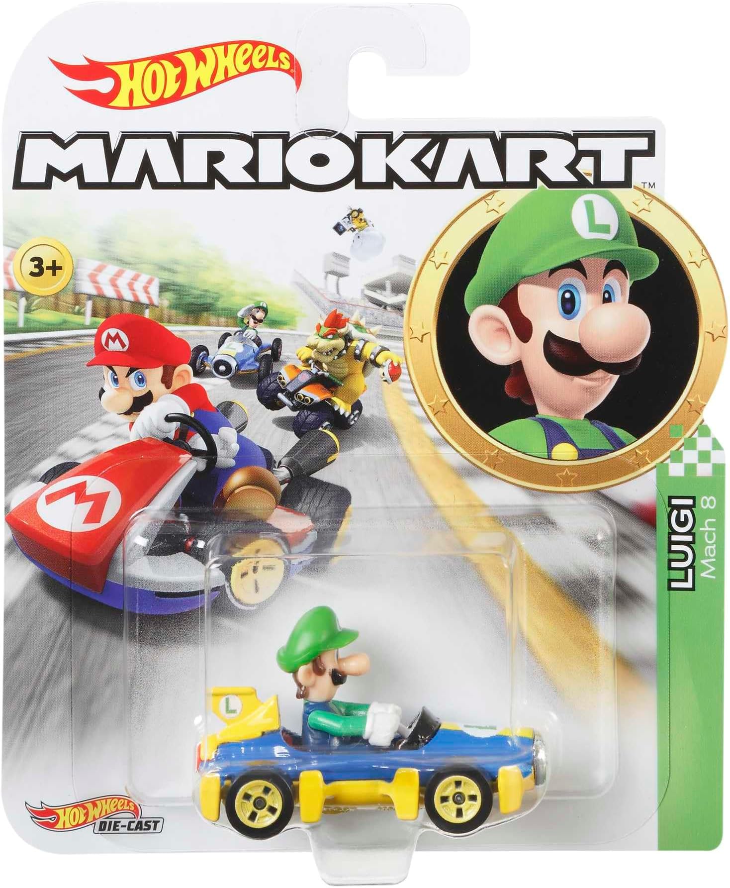 Mario Kart Collection of 1:64 Scale Die-Cast Replica Vehicles, Toy Collectibles, GBG27
