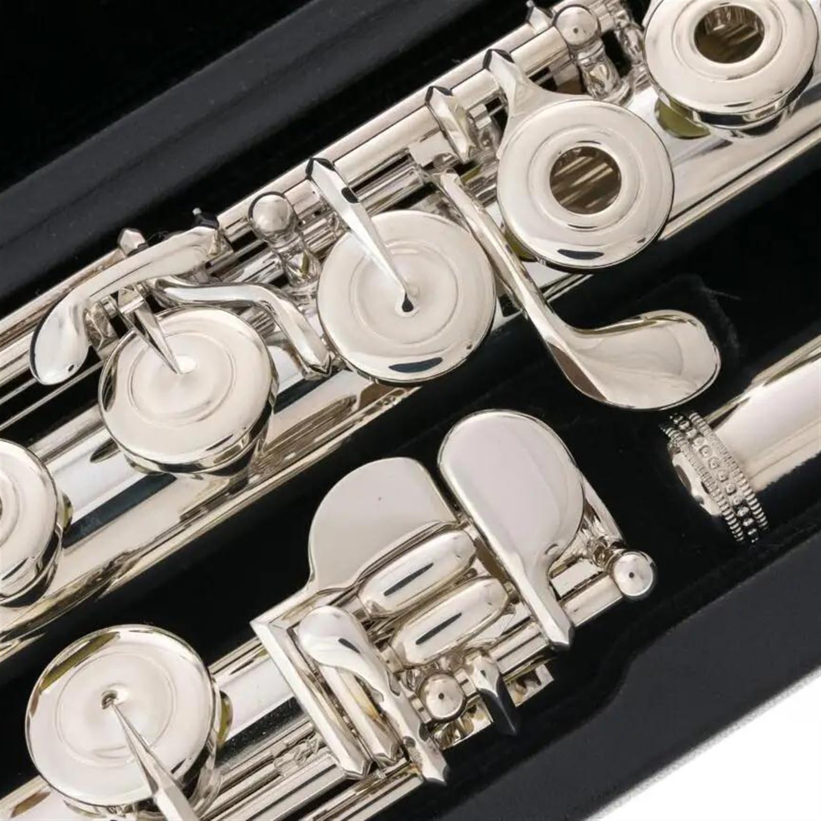 Professionelle Geteilte E-Taste, Versilberte Kupfernickel-Flöte, C-Ton, Offene Flöten Mit 17 Löchern Querflöte für Anfänger