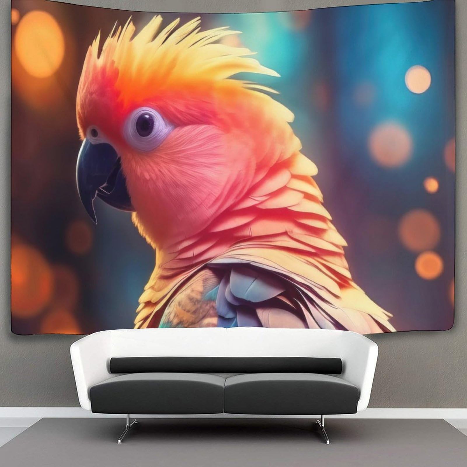 kaiyun Vibrant Parrot Decor Tapestry,Animal Wall Art Tapestries Wall Hangings for Living Room Bedroom Dorm 180cmx230cm