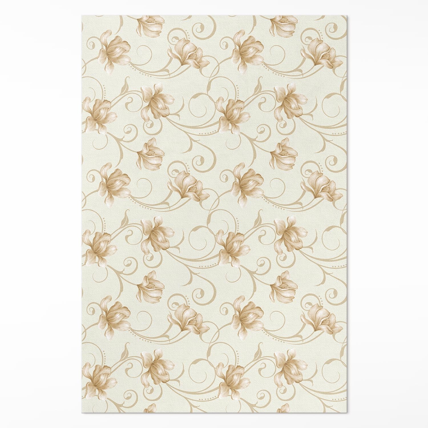 Tapis en vinyle 80x120 pour cuisine et salon style fleurs ornementales maison déco
