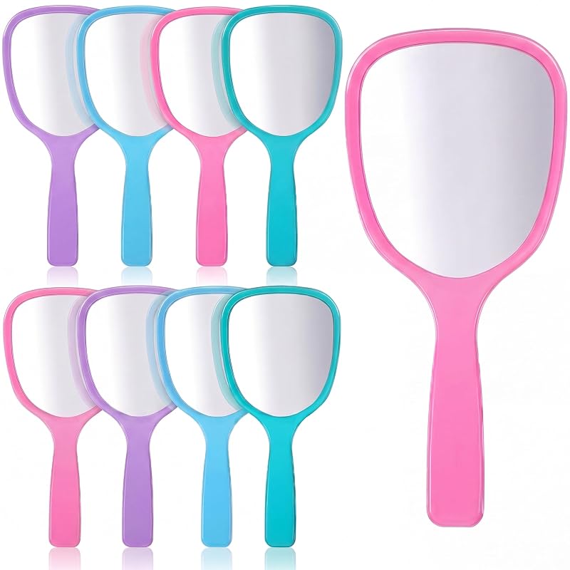 Espelhos de mão Jetec, 8 unidades, azul, verde, rosa e roxo