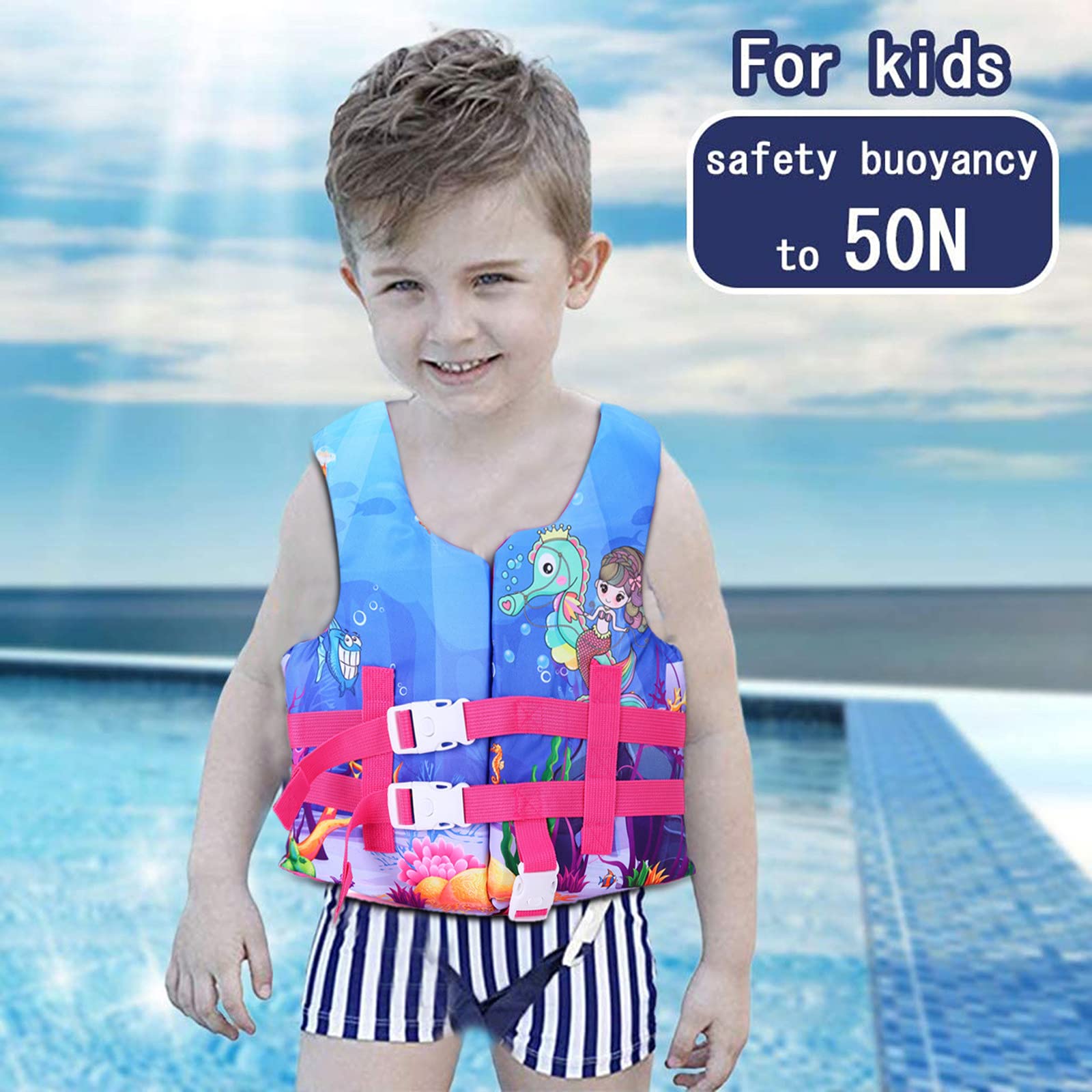 Kinder Schwimmweste 1-6 Jahre - Schwimmjacke Mit Auftrieb, Neopren