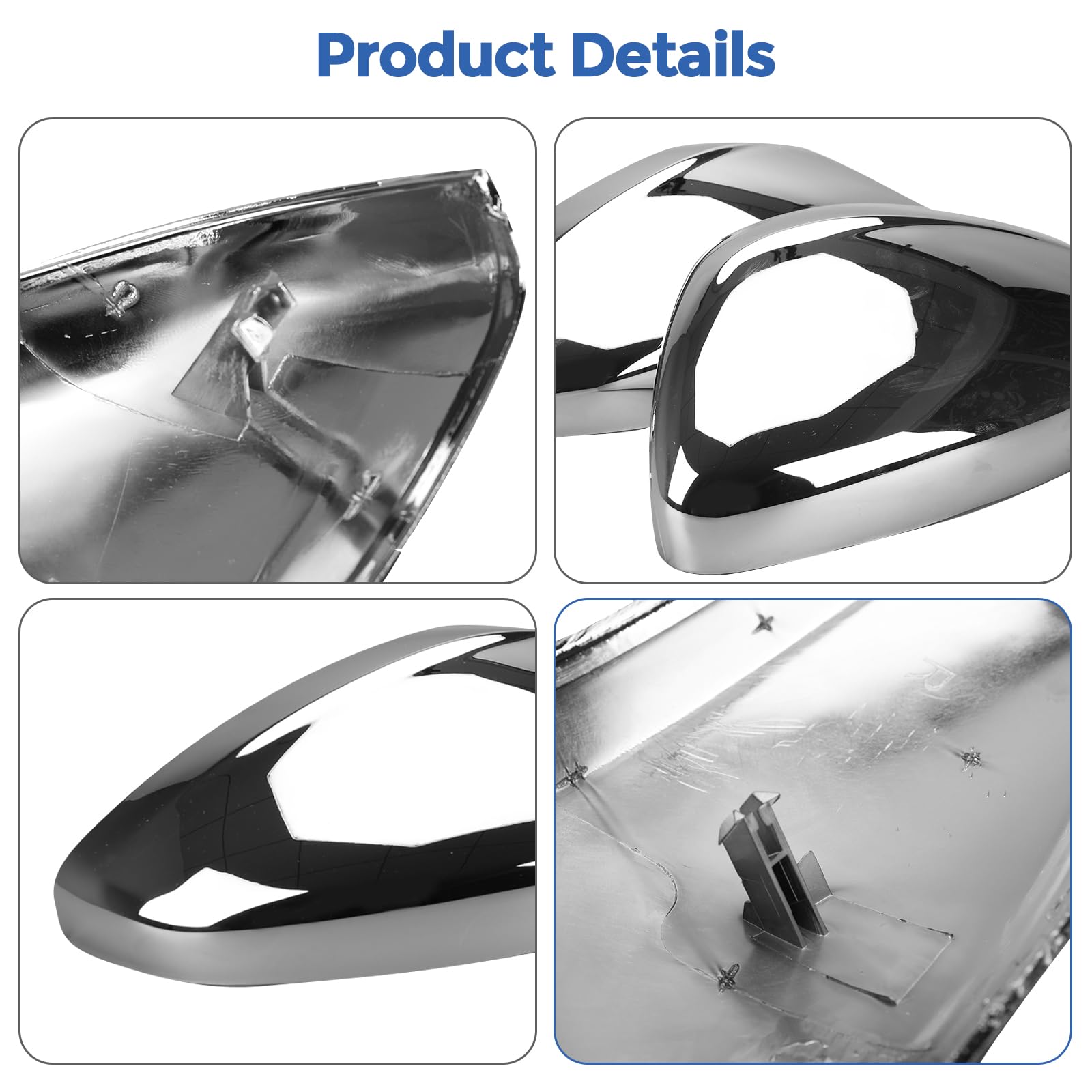 1 paire de coques de rétroviseurs de voiture pour Peugeot 2012-2019 208 2008